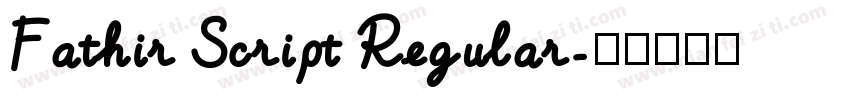 Fathir Script Regular字体转换
